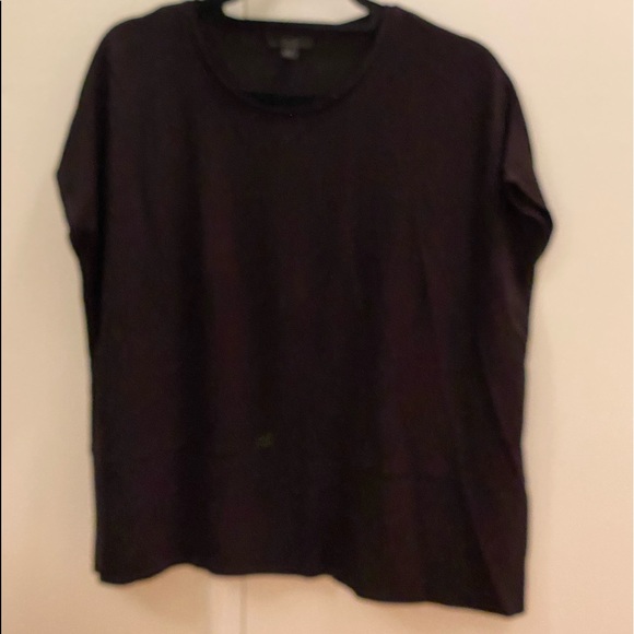 Cos Womens Tee Boxy Top Blouse Black Size XS Soft - Picture 1 of 3